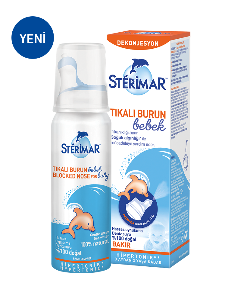 Sterimar Bebek Tıkalı Burun Spreyi 50ml / 100ml deniz suyu